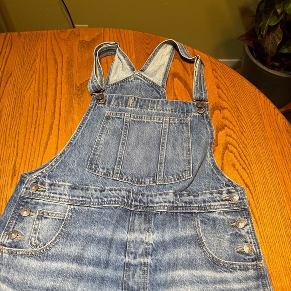 American Eagle Denim Overall Shorts Size Medium - Picture 2 of 4